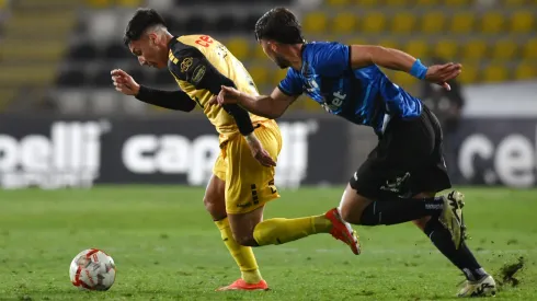Alejandro Azocar y Felipe Loyola en el último Huachipato vs Coquimbo Unido, disputado en el Estadio Francisco Sánchez Rumoroso.