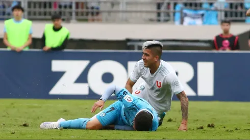 El momento de la expulsión de Leandro Fernández.