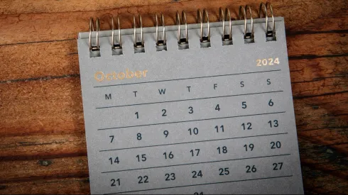Calendario de octubre de 2024