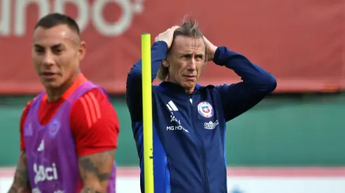 Gareca privilegió hablar con sus jugadores antes de entrenar.