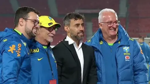 El Mago compartió con Dorival tras el triunfo de Brasil