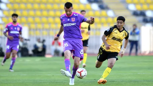 Fabricio Formiliano en el duelo entre Coquimbo Unido y Universidad de Chile, en la ida de la semifinal de la Copa Chile 2024.
