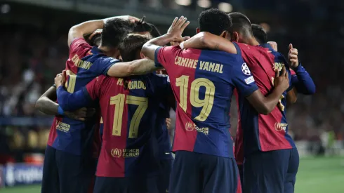 Los jugadores de Barcelona festejan uno de los goles ante Young Boys en la UEFA Champions League 2024/25.