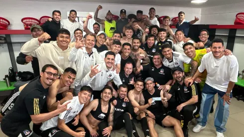 Matías Camacho, inhabilitado por el CSD, celebró con el plantel