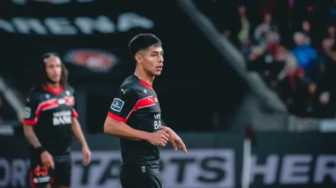 Darío Osorio en el juego entre Midtjylland y Copenhagen, en la Superliga 2024/25.