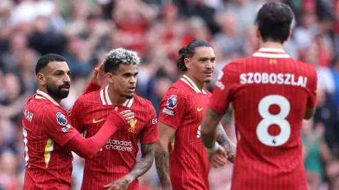 Luis Díaz celebra su gol contra Bournemouth, en la Premier League 2024/25.