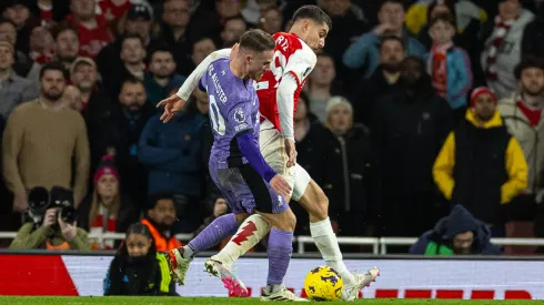 Alexis Mac Allister y Kai Havertz en el último enfrentamiento de Arsenal y Liverpool en la Premier League 2023/24.
