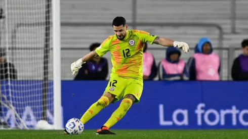 Gabriel Arias en el partido de Eliminatorias Sudamericanas entre Argentina y Chile en el Estadio Monumental.