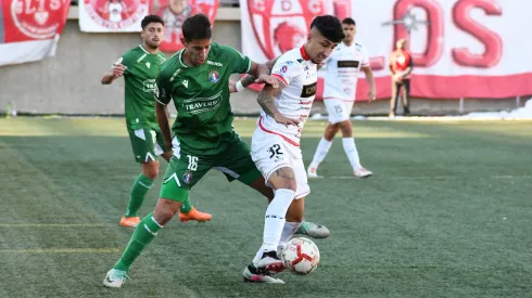 Emmanuel Cecchini y Bryan Soto en el último partido de Audax Italiano vs Deportes Copiapó, en el Campeonato Nacional 2024.