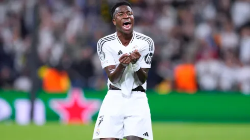 Vinícius Junior celebra su gol ante Borussia Dortmund, en la fecha de la UEFA Champions League 2024/25.