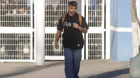 Jorge Valdivia saliendo de la cárcel de Rancagua.