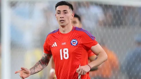 Rodrigo Echeverría en el partido entre Chile y Argentina en la Copa América 2024.