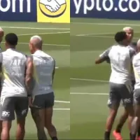 La Libertadores se vive con todo: la extraña "pelea" entre Edu Vargas y Deyverson en Mineiro