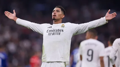 Jude Bellingham con su clásico festejo contra Getafe, en la jornada 18 de la liga española.