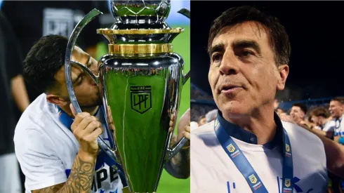 Elías Gómez y Gustavo Quinteros limaron asperezas y celebraron a lo campeón.