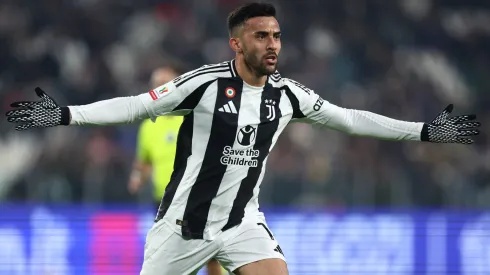 Nicolás González, candidato a marcar frente a Fiorentina, celebrando su tanto contra Cagliari en la Coppa Italia.