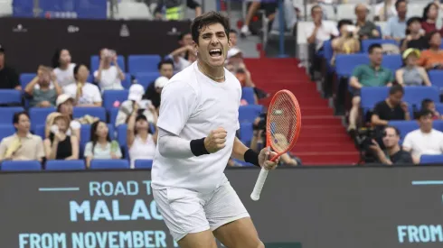 Cristian Garin lucha en el Australian Open