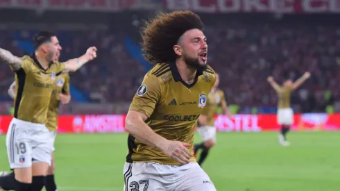 Falcón celebra el gol en Copa Libertadores ante Junior