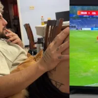 Mates y Colo Colo: captan a Maxi Falcón atento al amistoso contra Huracán en Uruguay