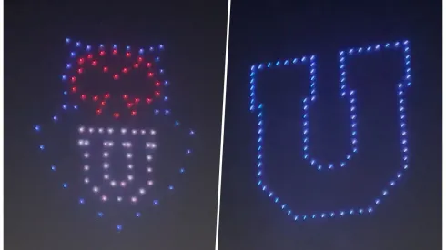 U de Chile iluminó el cielo de Santiago.