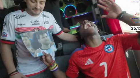 El streamer IShowSpeeed se volvió loco con la foto de Lionel Messi llorando ante Chile.