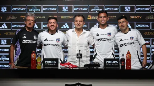 Aníbal Mosa durante la presentación de los últimos fichajes de Colo Colo.