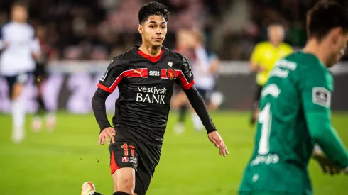 Darío Osorio fue titular en el cuadro danés.