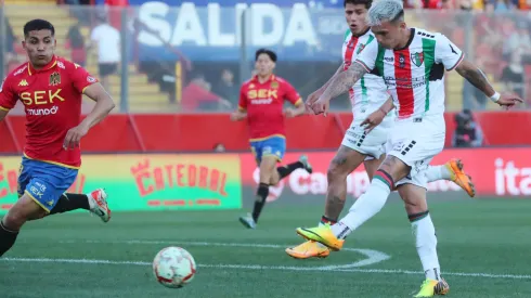 Joe Abrigo en el último Unión Española vs Palestino, en la fecha 29 del Campeonato Nacional.
