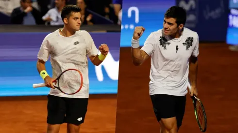 Barrios y Garin miden raquetas en Brasil.