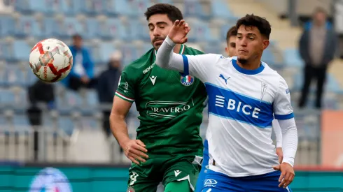 Lautaro Palacios y Jader Gentil en el último Universidad Católica vs Audax Italiano, en el Campeonato Nacional 2024.
