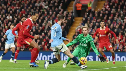 Bernardo Silva en el último Liverpool vs Manchester City.