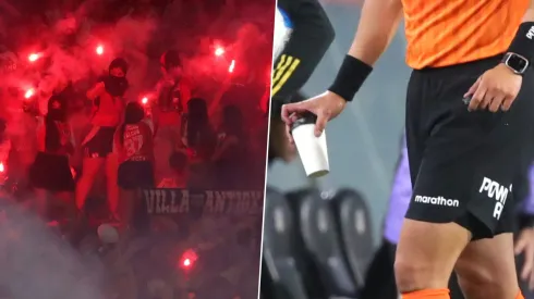 Desde pirotecnia hasta un vaso con líquido, el duro informe arbitral de Colo Colo ante Everton.