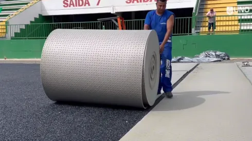 Este club brasileño sorprendió con esta superficie que va debajo del pasto sintético.