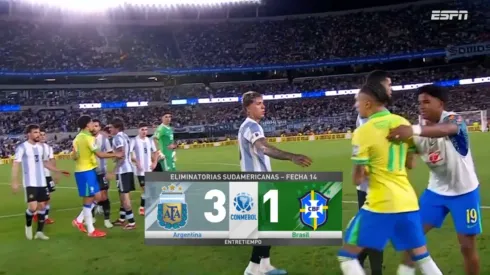 Pelea en el Argentina vs Brasil.