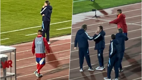 Vidal dirigió al equipo de la Roja en los últimos minutos.