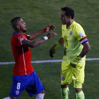 Pasado pisado: el lindo reencuentro entre Claudio Bravo y Arturo Vidal en el Estadio Nacional