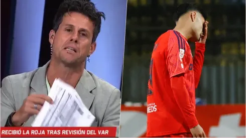 Diego Rivarola mostró su enojo por la errónea expulsión en la U