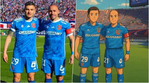 Marcelo Díaz transformó fotos con su compañero Charles Aránguiz en U de Chile.