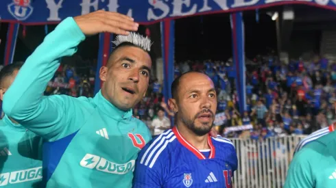 Futbol, Universidad de Chile vs Universidad Catolica.<br />
Copa Verano 2024.<br />
Los jugadores de Universidad de Chile Leandro Fernandez y Marcelo Diaz celebran el triunfo contra Universidad Catolica al finalizar el partido realizado en el estadio Francisco Sanchez Rumoroso en Coquimbo, Chile.<br />
27/01/2024<br />
Alejandro Pizarro Ubilla/Photosport
Football, Universidad de Chile vs Universidad Catolica.<br />
Summer Cup 2024.<br />
Universidad de Chile players Leandro Fernandez and Marcelo Diazcelebrate the victory against Universidad Catolica at the end of match held at the Francisco Sanchez Rumoroso stadium in Coquimbo, Chile.<br />
27/01/2024