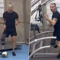 Es un guerrero: Cristóbal Campos muestra sus grandes avances, hasta jugando a la pelota