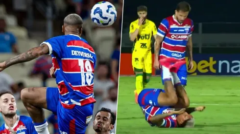 Deyverson sumó su primera titularidad en Fortaleza, y ya empezó con sus shows en la cancha.