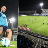 Entrenando bajo la lluvia: así fue el último entrenamiento de U de Chile en Argentina