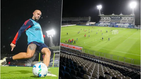 U de Chile entrenó en la cancha de Gimnasia en La Plata.