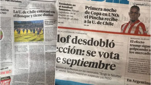 La prensa argentina calienta el duelo de la U con Estudiantes.