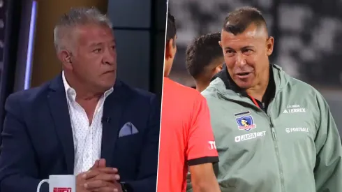 Claudio Borghi le explica a Jorge Almirón el cambio que tenía que hacer, y cuándo, para sostener el resultado con Racing.