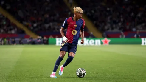 Lamine Yamal en el partido de ida entre Barcelona e Inter, por la semifinal de la Champions League.