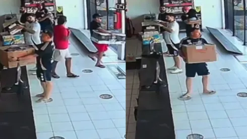 El sujeto que robó los fuegos artificiales fue detenido minutos más tarde