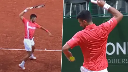 Djokovic rompe su raqueta.