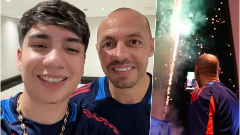 Jairo Vera estuvo con Marcelo Díaz de U de Chile en Brasil.
