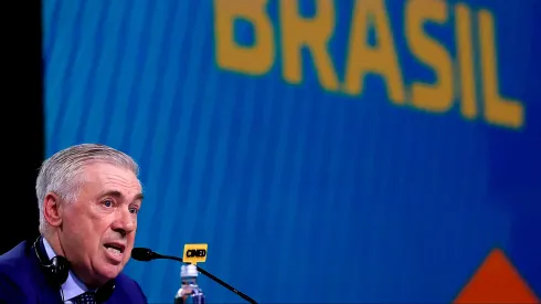 Carlo Ancelotti en su presentación en Brasil.